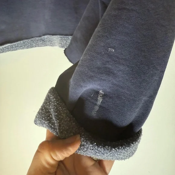 Vintage Tommy Jeans Red White Blue Hand Cropped Sweatshirt 90s 1990s - Picture 8 of 9